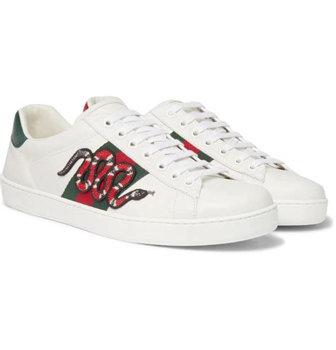 gucci ace 8.5 men white snake|Gucci ace sneakers men's.